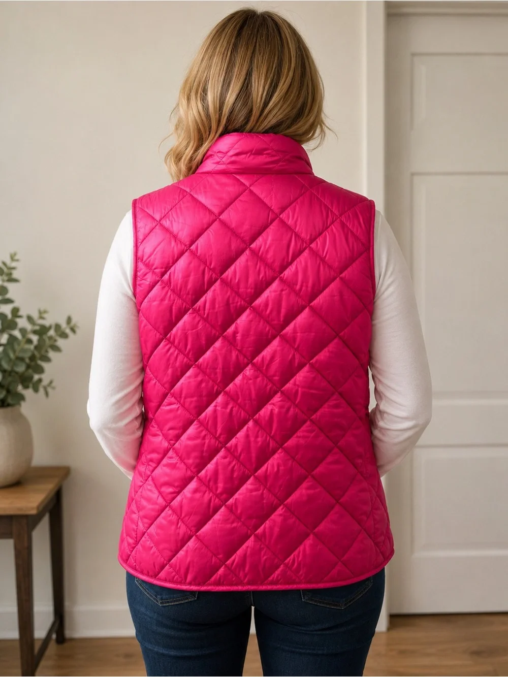 kate spade Quilted Hot Pink Sleeveless Vest XL